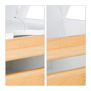Étroit blanc salle <span class=keywords><strong>de</strong></span> bain côté armoire <span class=keywords><strong>de</strong></span> rangement <span class=keywords><strong>serviette</strong></span> étagère <span class=keywords><strong>porte</strong></span>-papier hygiénique insérer avec <span class=keywords><strong>porte</strong></span> et étagères - Product Image 4