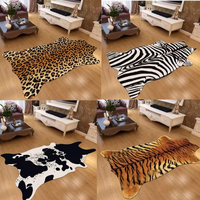Tapis imprimé vache tapis imprimé Animal mignon pour chambre salon rustique Western décor à la maison tapis en peau de vache