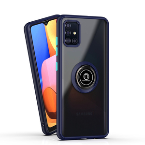 Funda trasera con soporte de anillo de dedo de armadura híbrida transparente para <span class=keywords><strong>Redmi</strong></span> Note 10 <span class=keywords><strong>Pro</strong></span>, funda trasera con logotipo personalizado - Product Image 1