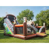 WINSUN Funworld Structures gonflables pour aire de jeux extérieure pour enfants, parc gonflable géant, île de l'âge de pierre, ville de divertissement