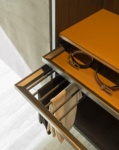 Mirrored Modular L Walk In Pequeño Paño de madera Dormitorio Estantes Gabinete <span class=keywords><strong>Ropa</strong></span> Deslizante Acero Diseño de armario personalizado - Product Image 6