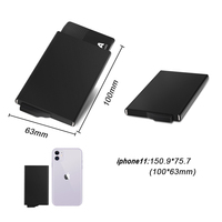 Dompet Kartu Kredit Logam Aluminium Anti Maling SZ-Today Custom Logo, Penutup Kancing, Gaya Fashion untuk Wanita Pria, ROHS, Laris Terjual