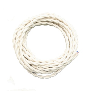 Accessoires d'éclairage pour lampe décorative Edison, câble textile torsadé à 2 conducteurs, cordon tressé en <span class=keywords><strong>tissu</strong></span> <span class=keywords><strong>noir</strong></span>, fils électriques solides - Product Image 6