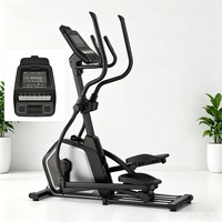 Appareil elliptique manuel pour entraînement complet du corps, avec volant d'inertie bidirectionnel magnétique interne de 6 kg, pliable, pour la maison, silencieux, cardio, cross-training