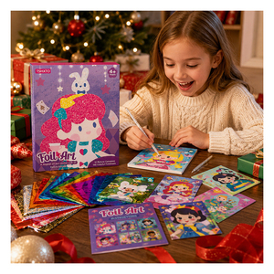 Kit de Actividades de Colorear con Lámina Metálica, Juego de Manualidades con Diseño de Castillo para Niñas, Sin Pantalla, Regalo de Viaje, Suministro de Juguetes - Product Image 5