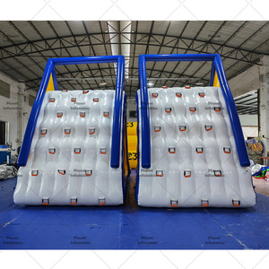 Tobogán Acuático Inflable Triangular con Isla Flotante y Rocódromo para Playa y Lago, Venta al Por Mayor de Fábrica - Product Image 2