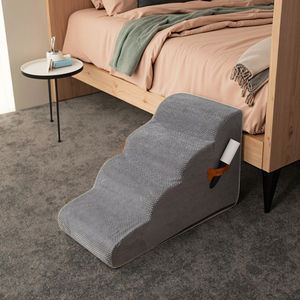 Lujo sólido patrón de tela de felpa gato perro viaje sofá escalera extraíble lavable mascota cama accesorios fábrica al por mayor - Product Image 1