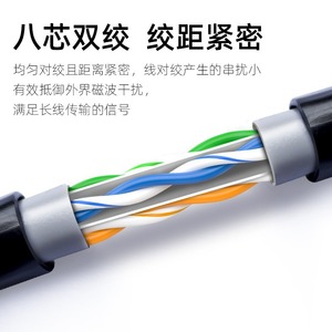 Cat6 Outdoor Network <b>Cable</b> 305m 0.58mm Pure Copper Non-Shielded PVC Jacket <b>Computer</b> Use - Product Image 5