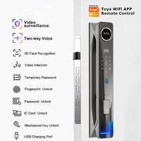 Serrure de porte intelligente TUYATTL F119, prise en charge de l'application Tuya Cloud, alliage d'aluminium, appel vidéo en temps réel, reconnaissance faciale 3D, empreinte digitale