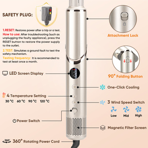 <span class=keywords><strong>Nuevo</strong></span> Set de Airstyler <span class=keywords><strong>Coanda</strong></span> Multiusos Desmontable y Plegable 8 en 1, Cepillo de Aire Caliente, <span class=keywords><strong>Secador</strong></span> y Estilizador de Cabello, Voluminizador - Product Image 4