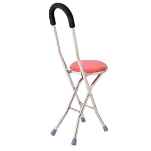 Four <b>Legged</b> Cane <b>Stool</b> Folding Stainless Steel Seat Walking Stick Assistive Device - Product Image 5