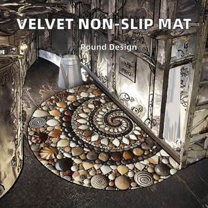 Tapis de sol moderne en velours cristal pour entrée de maison, absorbant l'eau, antidérapant, style persan, tapis d'hôtel en polyester fabriqué à la machine - Product Image 2