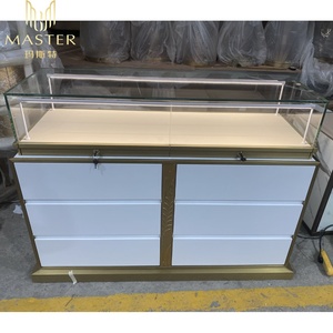 Vitrinas de Joyería de Lujo MASTER con Iluminación LED, de Alta Gama y con Cajones de Almacenamiento, Mostrador Blanco para Exhibición de Relojes para Tiendas Boutique - Product Image 2