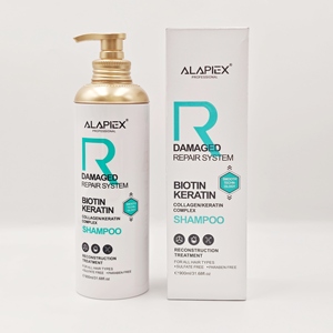 ALAPEX Biotina Queratina Hidratante y Refrescante 2 en 1 Champú y Acondicionador Reparador Anticaída <span class=keywords><strong>para</strong></span> Cabello Dañado - Product Image 3
