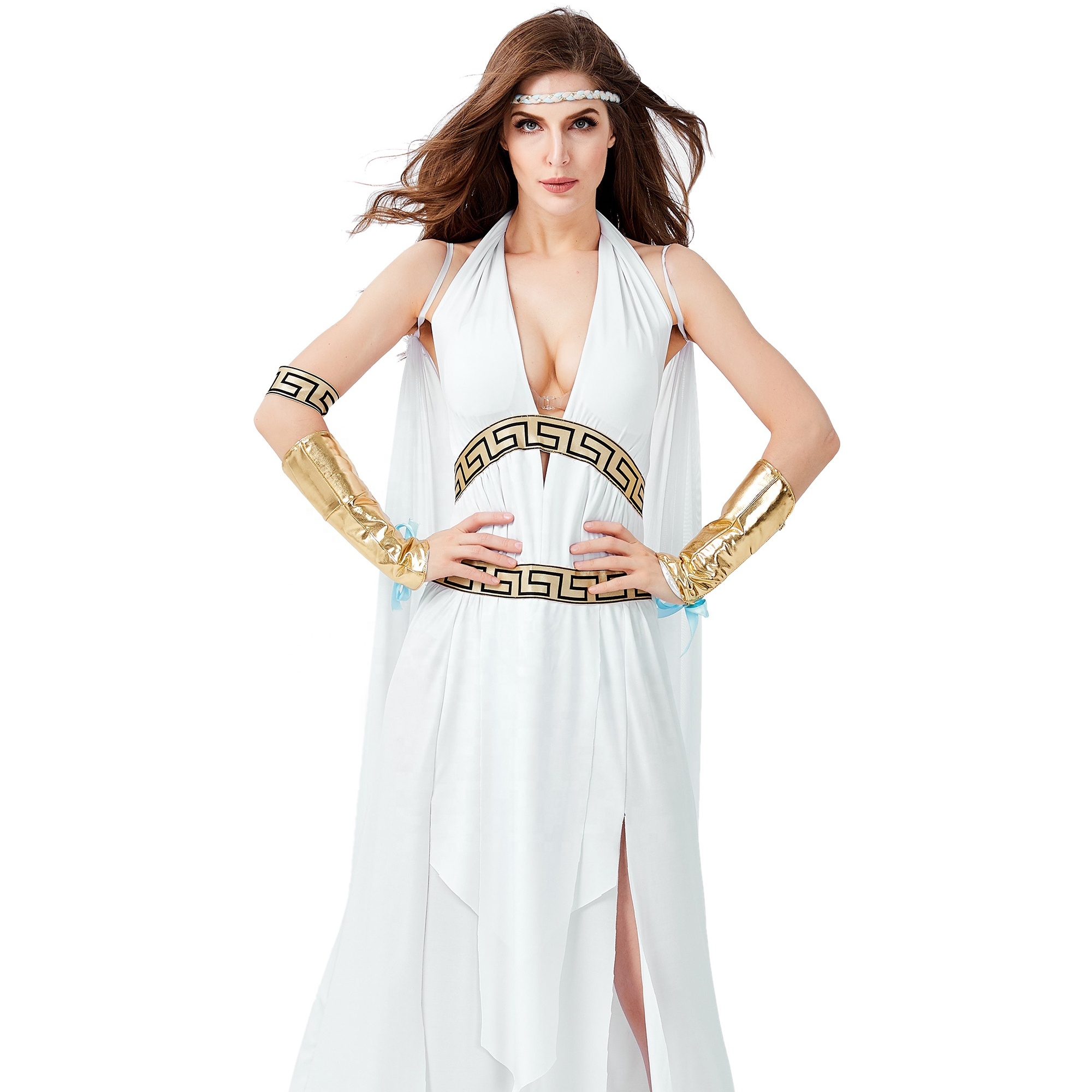 Costume di Halloween femmina adulta dea greca romana Costume splendido abito