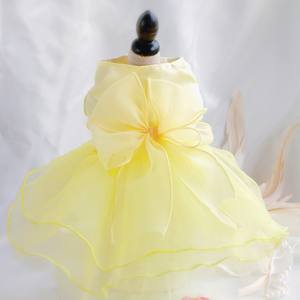 थोक क्लासिक ग्रीष्मकालीन पर्यावरण के अनुकूल कपास पालतू पोशाक पॉलिएस्टर कुत्ते शादी स्कर्ट क्रॉस-बॉर्डर ठोस कुत्ते कपड़े आपूर्ति - Product Image 4