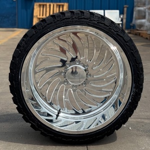 Rines Flotantes Personalizados para Camioneta, Fresados en Plata, Forjados en Aluminio 6061-T6, 24x12 26x14 28x14 ET -44mm 0mm -76mm para FORD F150 F250 <span class=keywords><strong>2022</strong></span> - Product Image 2