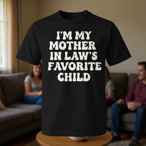Camiseta I'm My Mother In Law's Favorite Child, unisex, para adultos, manga corta, cuello redondo, camiseta divertida para regalo - Product Image 3