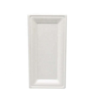Biodegradable 10 pulgadas de bagazo de caña de placa cuadrada de color blanco precio de fábrica - Product Image 3