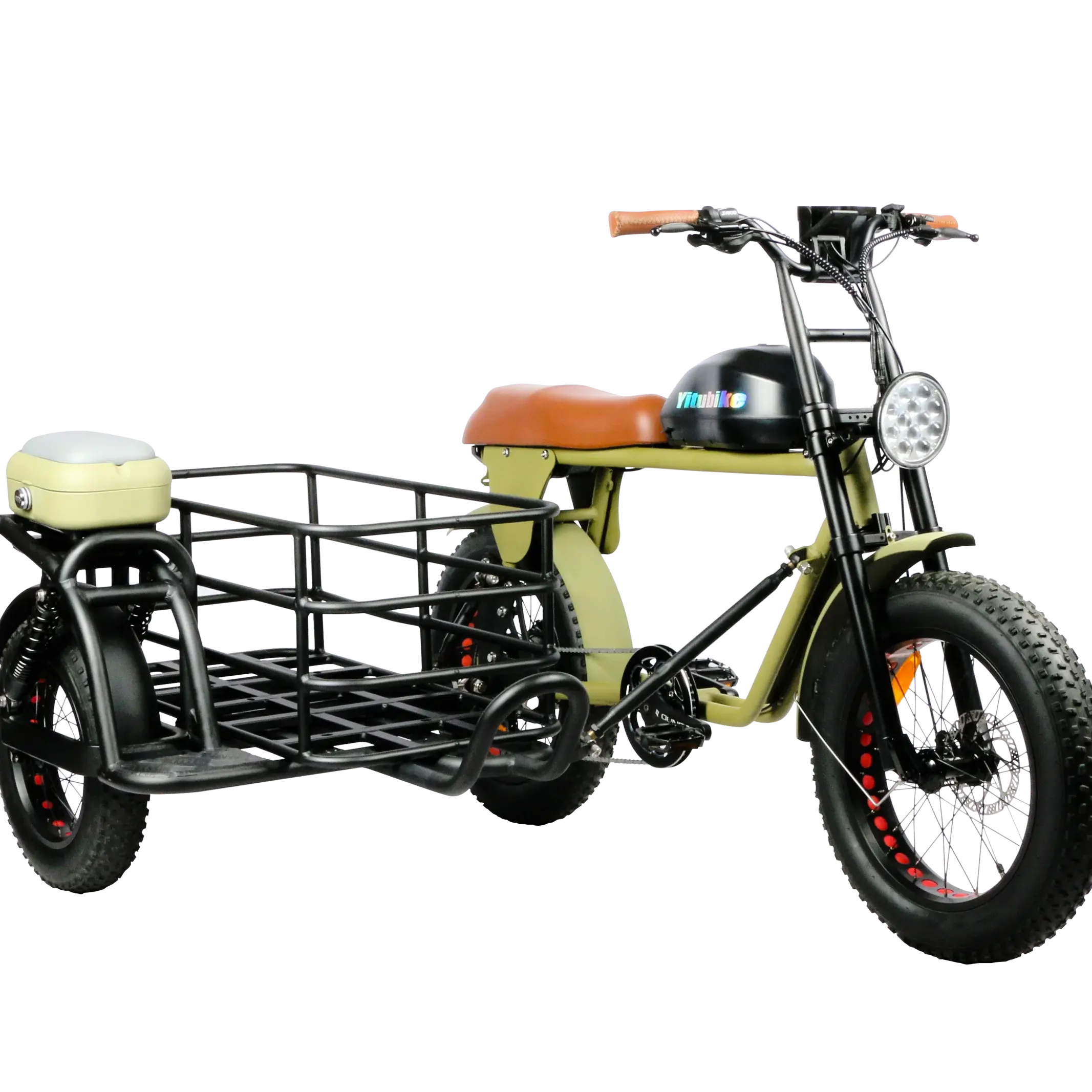 Classique Sports de plein air motos Cruiser adulte vélo électrique side-car trois roues adulte cargo vélo électrique avec panier vente