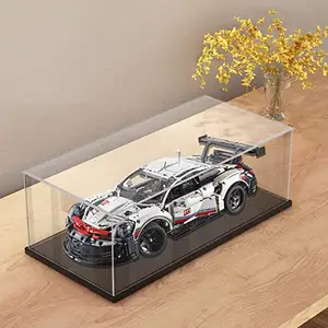 Kotak display akrilik bening modern mewah dapat dilepas kustom untuk mobil model skala