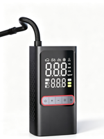 Pompe à air électrique portable pour pneus de voiture en ABS 12V 80W avec manomètre numérique, affichage LED et lumière d'urgence