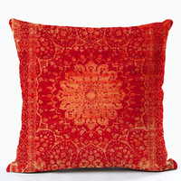 Housse de coussin carrée, style bohème ethnique, motif géométrique abstrait, housse de coussin décorative pour canapé, salon, lit