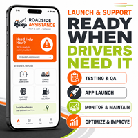 Développement d'une application d'assistance routière personnalisée pour iOS et Android avec demande d'urgence et localisation GPS LionCreate
