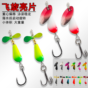 Eccentric Sinker Rotating Spinner Lure Black Metal Stream Casting For Freshwater Fish - Product Image 5