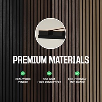 Panneaux de bois à lamelles acoustiques modernes insonorisés ignifuges NRC 80% Panneaux muraux en MDF pour la décoration intérieure Appartements Hôtels Studios de musique