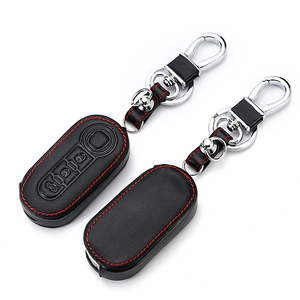 Étui à clés en cuir pour télécommande de voiture, housse de clé pour <span class=keywords><strong>Fiat</strong></span> <span class=keywords><strong>500</strong></span> Ducato Panda 500L Punto Lancia Musa pour Citroen Jumper pour Peugeot Boxer - Product Image 6
