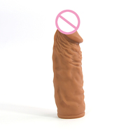 Extensor de Pene Realista Juguetes Sexuales para Parejas Estimulación del Punto G Funda Extensora de Pene de Silicona para Hombres Gay