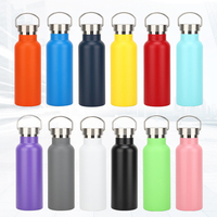 Bouteille d'eau en acier inoxydable isolée personnalisée de 350ml 600ml 750ml 1000ml Bouteille avec nom personnalisé