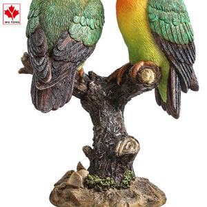 Fabriek Aangepaste Hars Gesimuleerde Dier Papegaai Ornamenten Voor Woonkamer Decoratie - Product Image 4