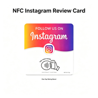 Plaque acrylique personnalisée NFC Ins Review Card sur pied pour optimiser les avis Instagram NFC213