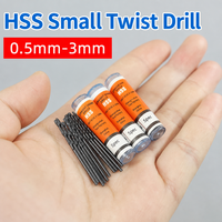 Jeu de mini-forets hélicoïdaux HSS 0,5-3 mm, 10 pièces, micro-forets en acier rapide pour bijoux, plastique, PCB, perçage de précision