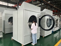 Séchoir à tambour fiable de 100 kg à haut rendement avec contrôle PLC, solution de séchage industrielle pour grandes blanchisseries