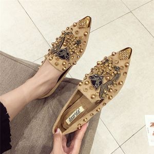 Remache tachonado comodidad suave zapatos planos zapatillas gamuza 2024 <span class=keywords><strong>mocasines</strong></span> de mujer - Product Image 5
