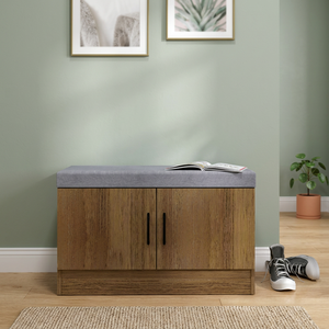 Furnizone Modern Chipboard Storage Shoe Cabinet with Soft Cushion for Home Hallway Entry L810 X D400 X H500MM - Product Image 3