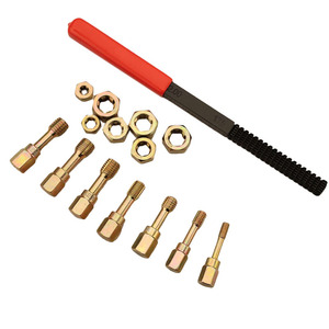 15 Pc Screw Thread Repair Kit With Taps And Dies For Auto Repair In Red Case - Product Image 2