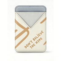 Porte-cartes magnétique, portefeuille fin, blocage RFID, étui pour cartes bancaires en cuir PU personnalisé avec aimant puissant pour iPhone Android