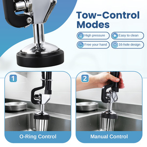 Grifo de Cocina Comercial de Latón de Alta Presión con Rociador Pre-Lavado de 8 Pulgadas para Fregadero Industrial Ecológico de Estilo Rústico para Exteriores - Product Image 4