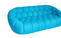 Meubles de salon de luxe, canapés en tissu velours 3 places, ensemble de canapés Roche Bobois Bubble Chesterfield