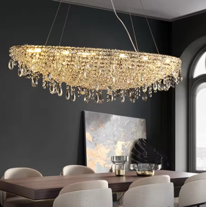 Zeal Lighting sala de estar moderna de lujo gota de lluvia araña de cristal luz de techo para la venta - Product Image 2