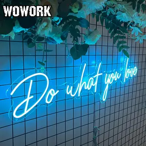 2024 WOWORK MOQ工場なし12vアクリルドロップシッピングLEDライトはあなたが好きなことをしますネオンサインボックスは結婚式の装飾のためにライトアップされます