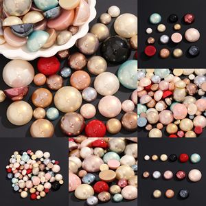 Perles en résine plastique Nantong Half Moon, colorées, haute brillance, pour la création de bijoux et accessoires DIY - Product Image 3