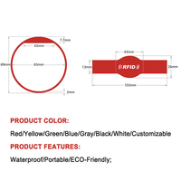 Bracelet en Silicone réglable NFC personnalisé de haute qualité 13.56MHz RFID doux confortable pour les personnes âgées piscine utiliser 1k hôtels