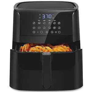 Matt Black electric air deep fryer tuya wifi 1800W 7L Electric Air Fryer No Oil Digital Air Fryer With Non stick Basket airfries