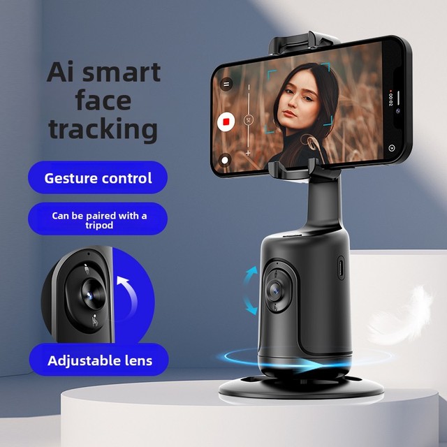 P01 Mini AI Smart Gimbal Selfie Stick 360 Rotation Auto Face Tracking Stabilizer With Wireless Remote for Phone Vlog Shooting