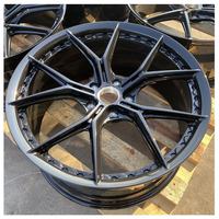 Rines Forjados de Aluminio de 3 Piezas, Nuevos, Personalizados de Fábrica, en Negro Brillante, para 18-23 Pulgadas 5x112/5x114.3/5x130